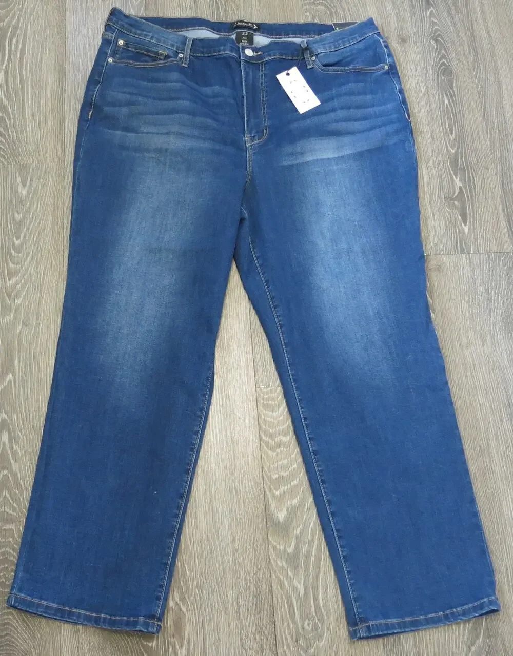 Nanette Lepore Belle High Rise Slim Straight Jeans *NWT* Size 22 Women Blue Plus